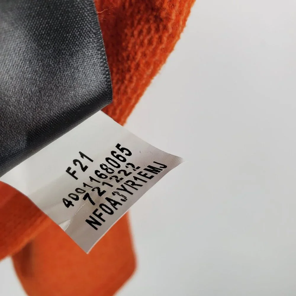 The North Face Orange Men's Long Sleeve 1/4‎ Zip Pullover Winter Shirt Large